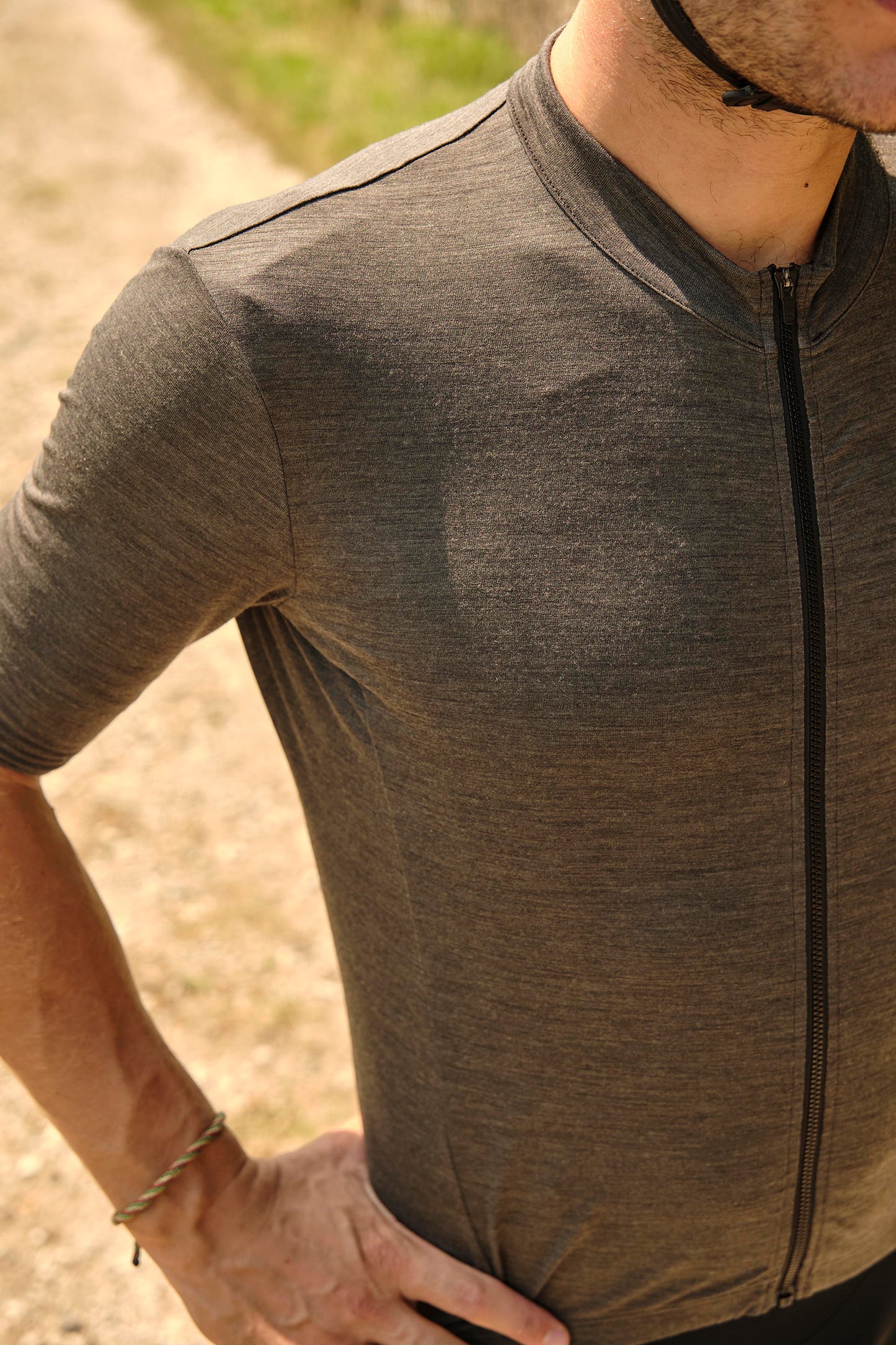 Beyond Gravel Wool Cycling-Jersey Unisex black