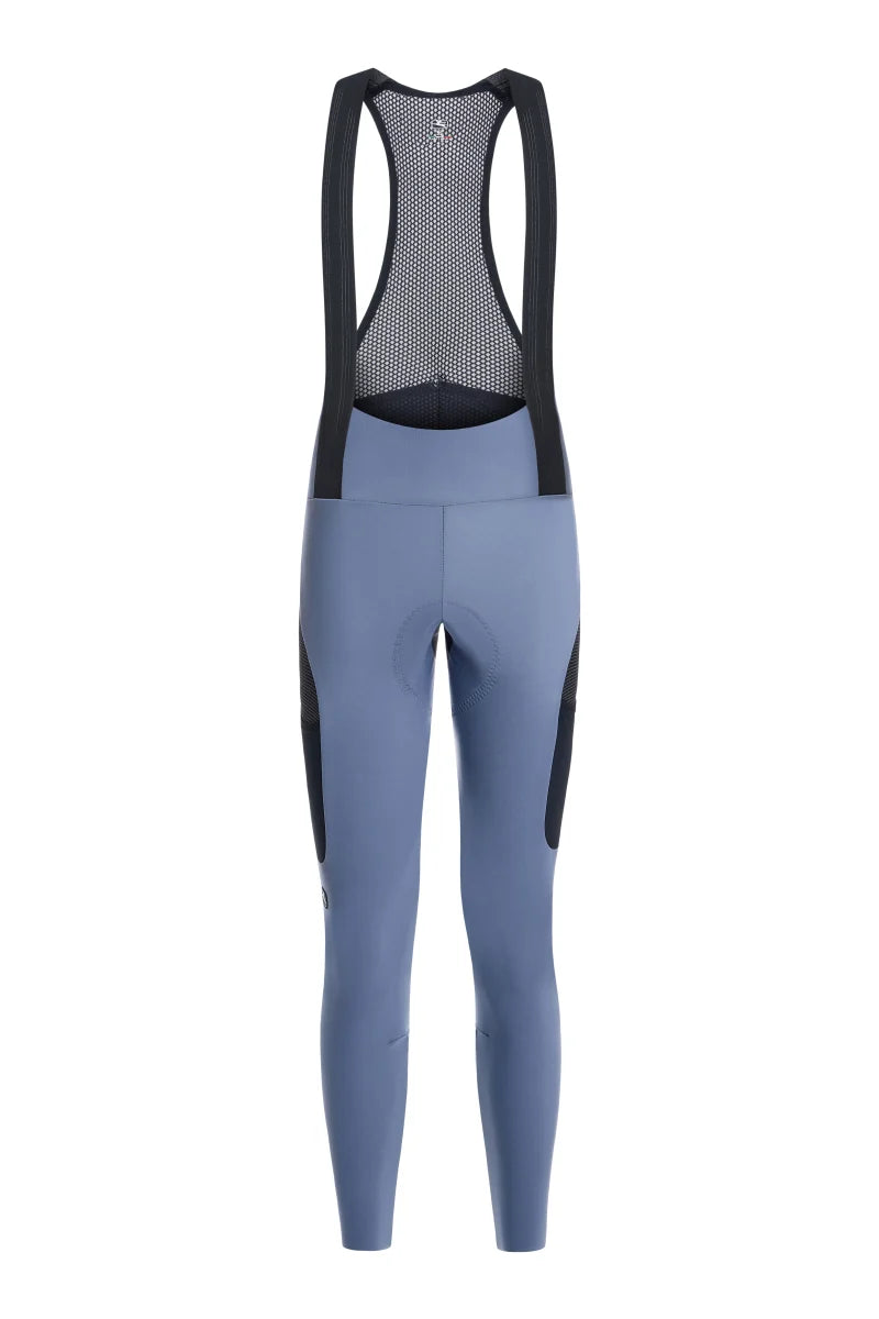 Giordana Beyond Gravel Damen Cargo Thermo-Trägerhose Gravel Grey – Vorderansicht