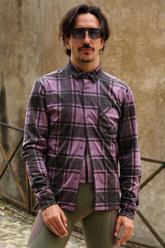 Beyond Gravel Button Down Wool Long Sleeve Shirt