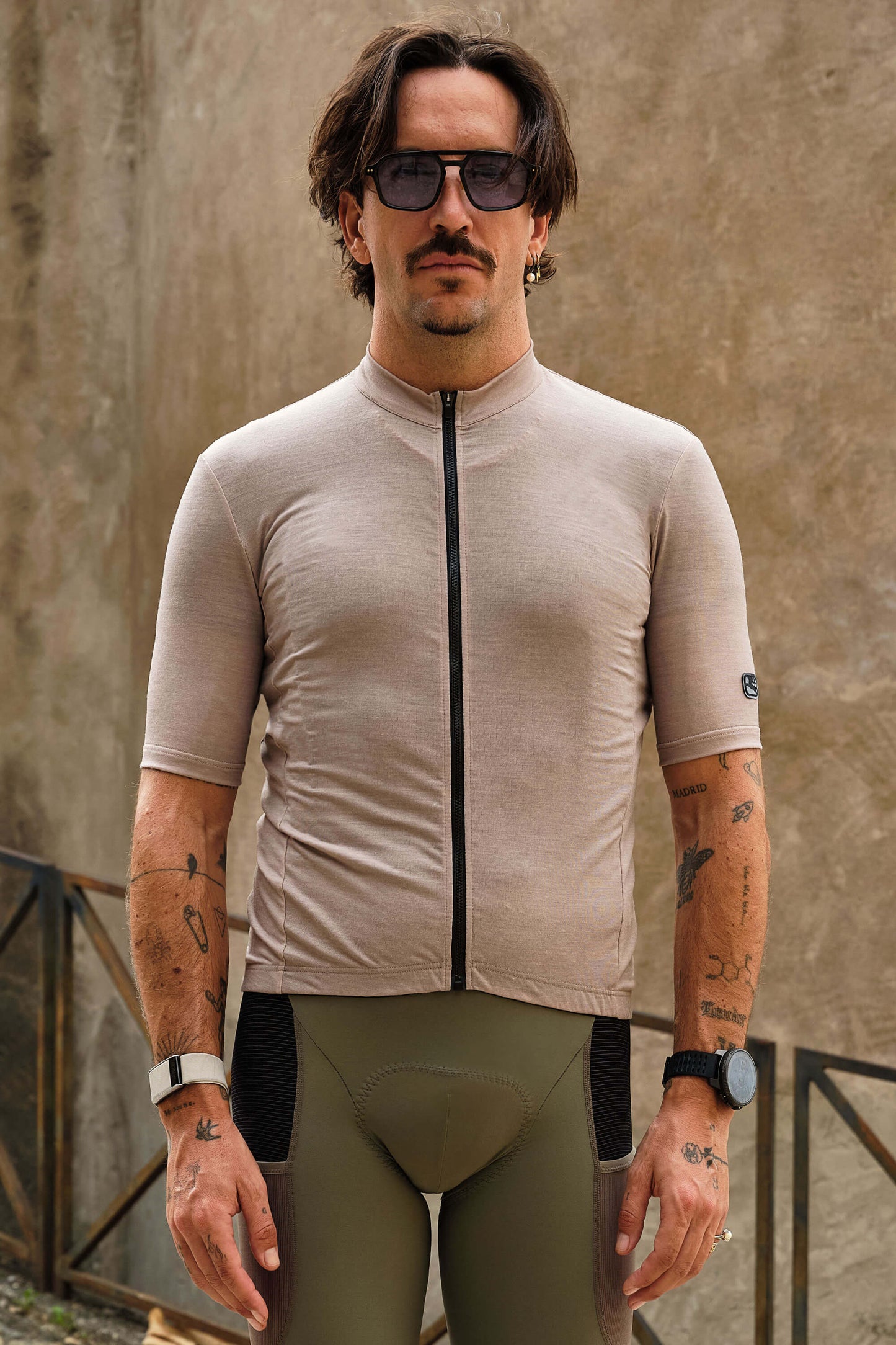 Beyond Gravel Wool Cycling-Jersey Unisex moonrock