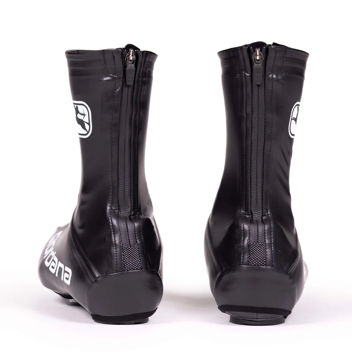 Giordana Waterproof Unisex Rennrad-Überschuhe Schwarz – Rückansicht