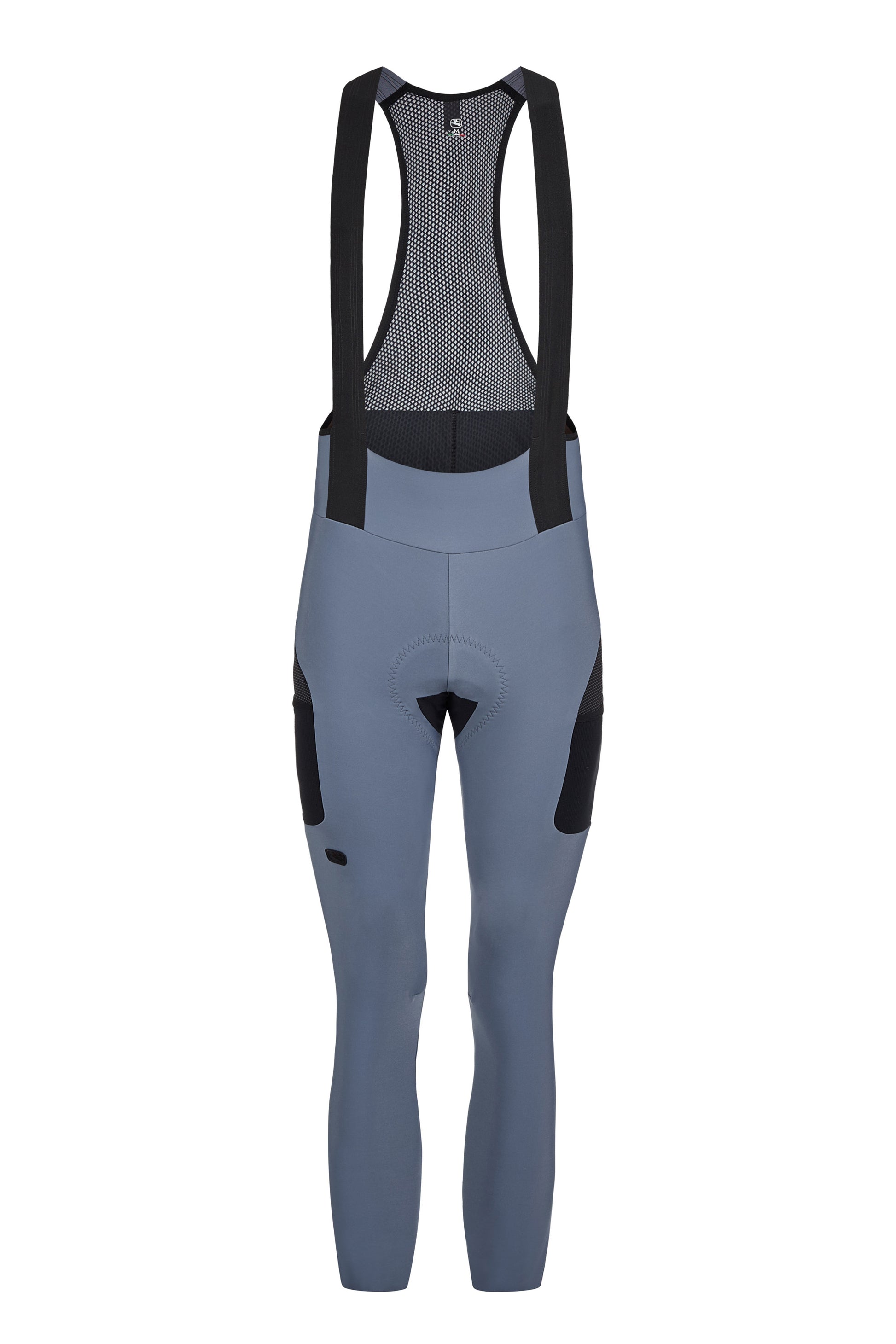 Beyond Gravel Herren Cargo Thermo-Trägerhose in Gravel Grey, Vorderansicht mit Cargo-Taschen
