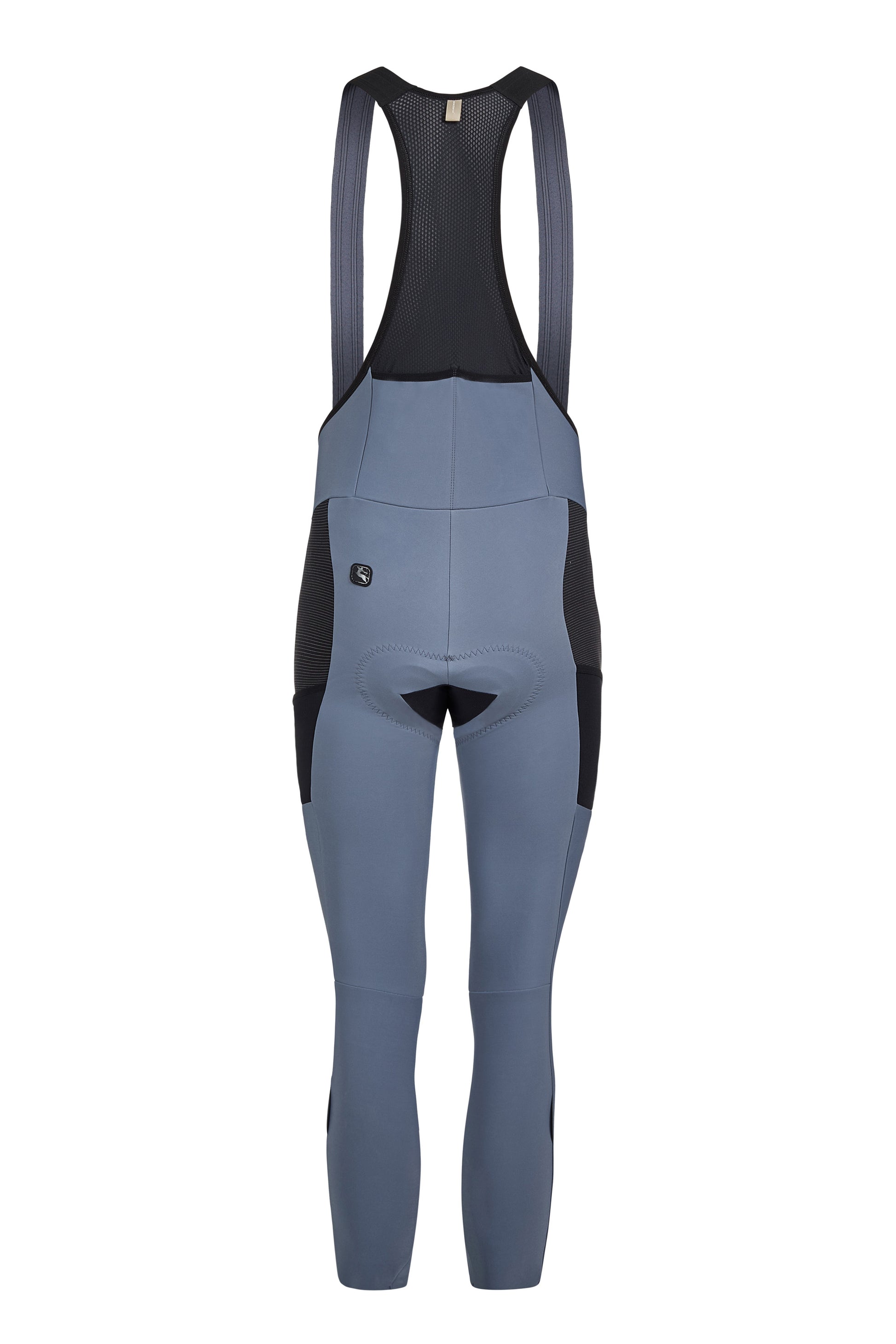 Beyond Gravel Herren Cargo Thermo-Trägerhose in Gravel Grey, Rückansicht mit Mesh-Taschen