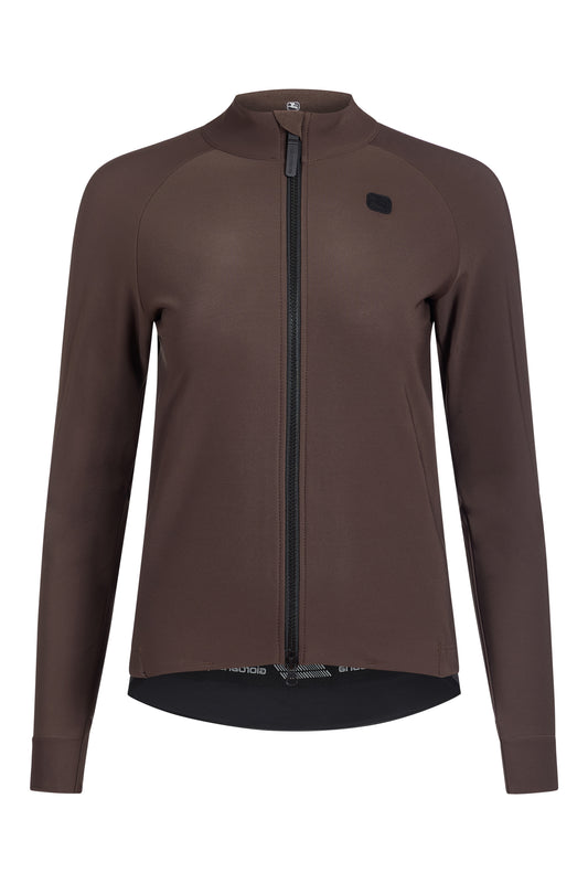 Giordana G-Shield Damen Thermo-Langarmtrikot Sable Brown – Vorderansicht