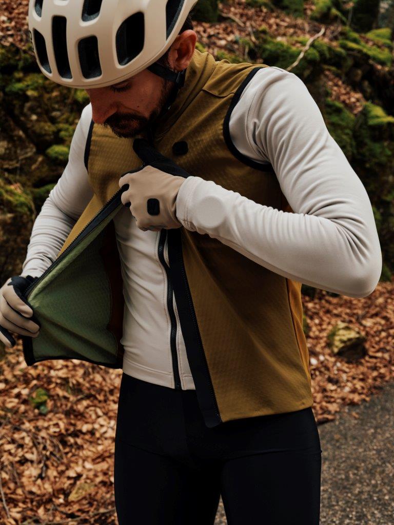 SILVERLINE Men Wintervest armadillo-bronze yellow