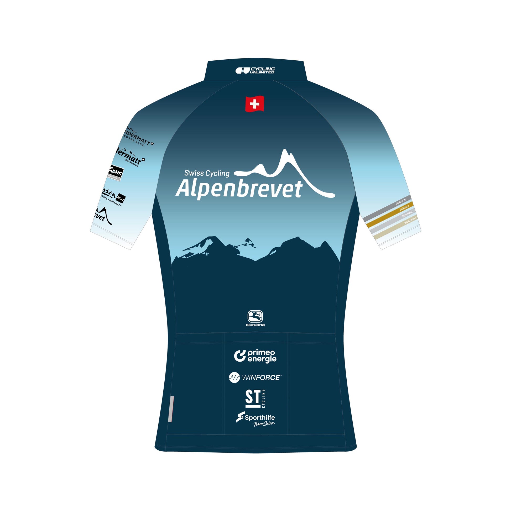 SWISS CYCLING ALPENBREVET 2024 Men`s Short Sleeve Jersey XXS